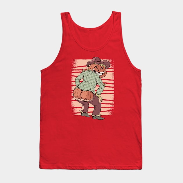 Scarecrow Pumpkin Tank Top by LR_Collections